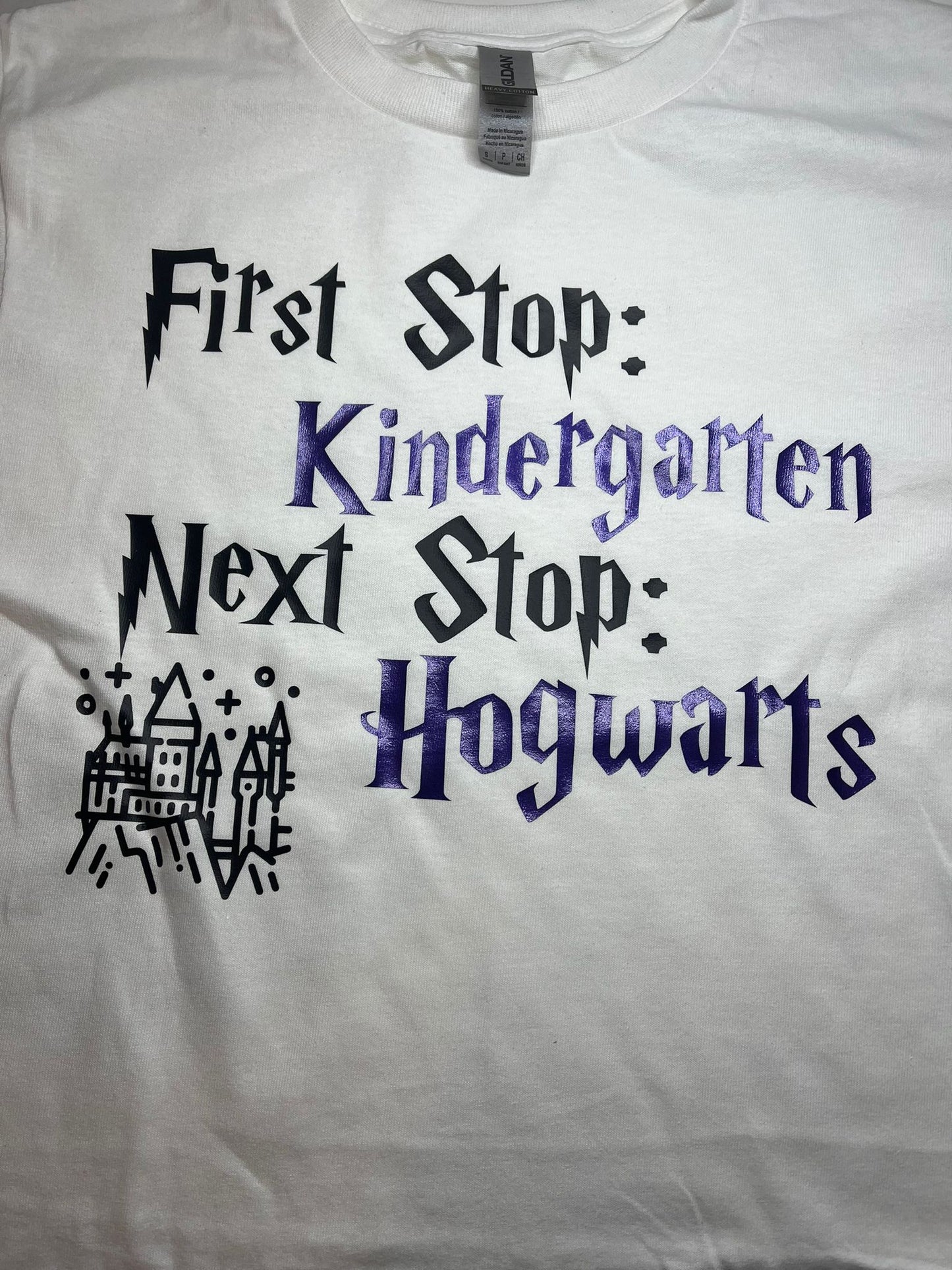 Back to School Shirt, first stop grade level.... next stop Hogwarts