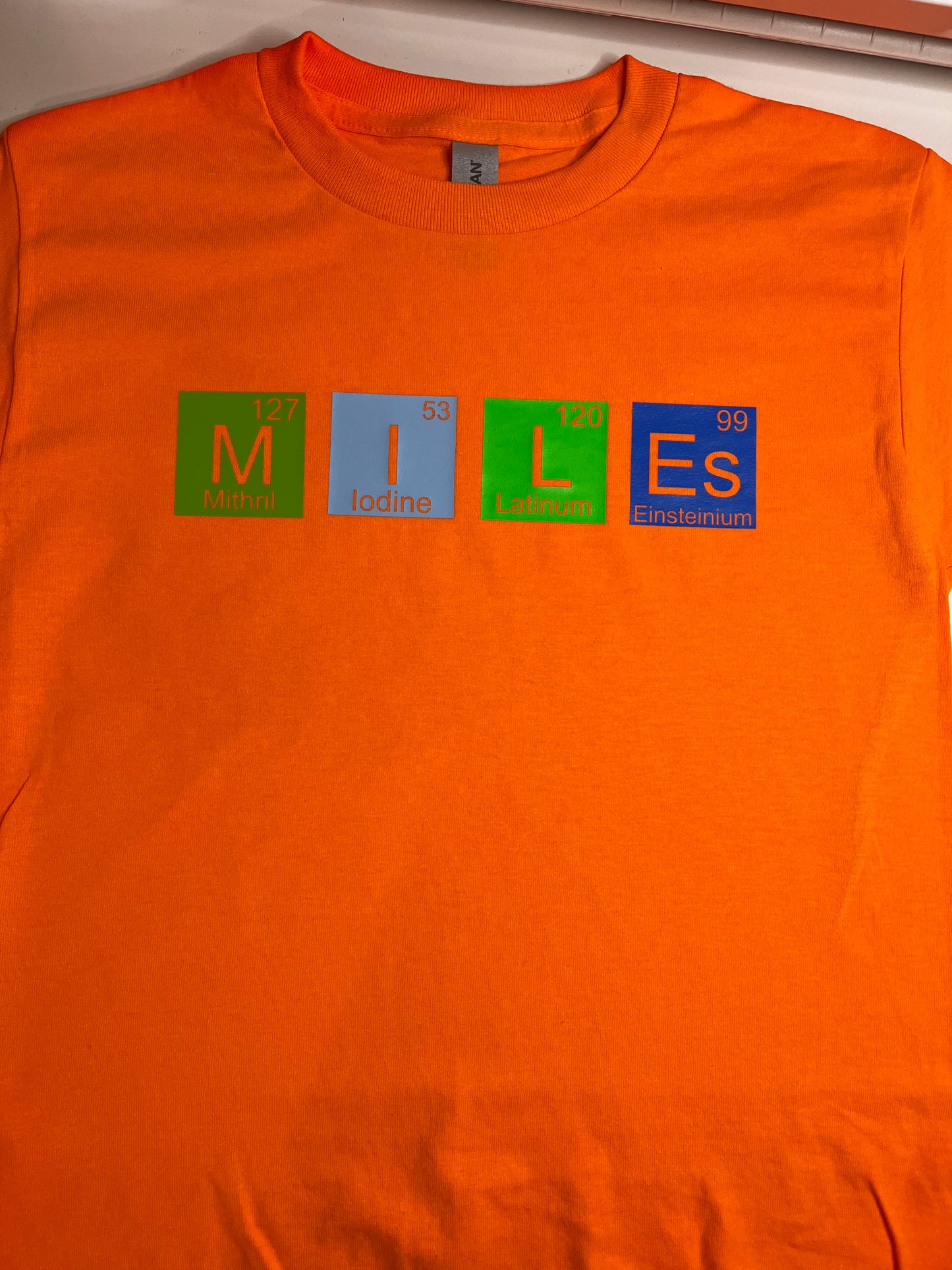 Periodic Table Name Shirt Adult