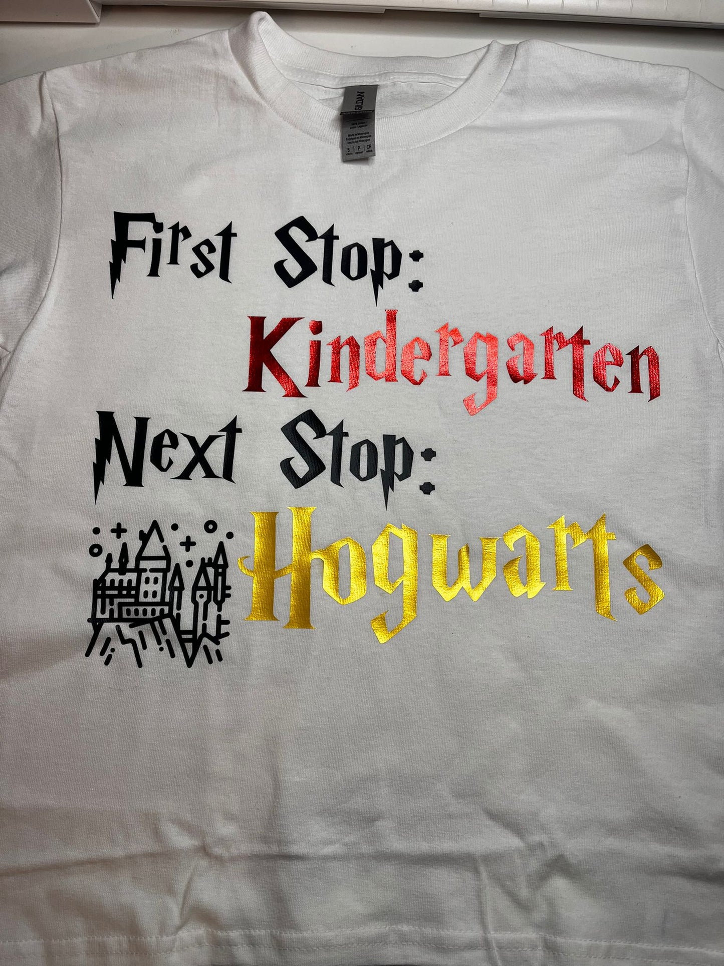 Back to School Shirt, first stop grade level.... next stop Hogwarts