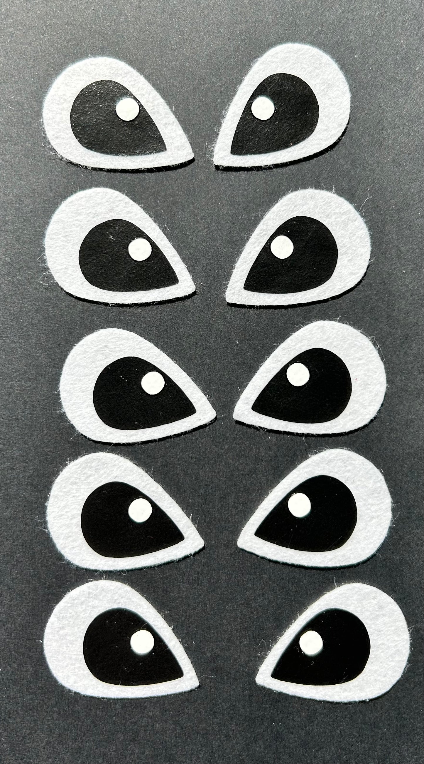 Blue Alien Felt Eyes for Crochet Plushie
