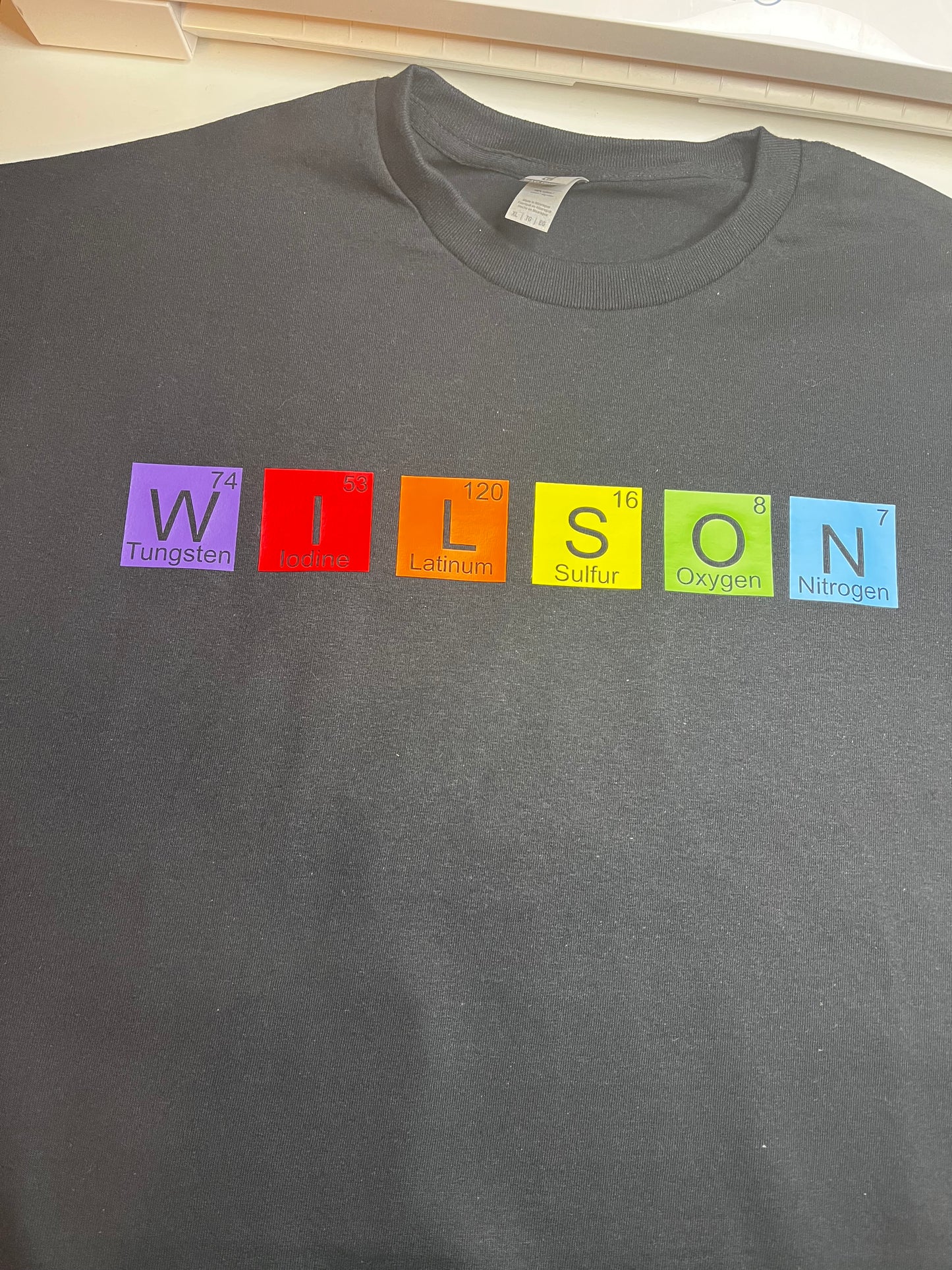 Periodic Table Name Shirt Adult