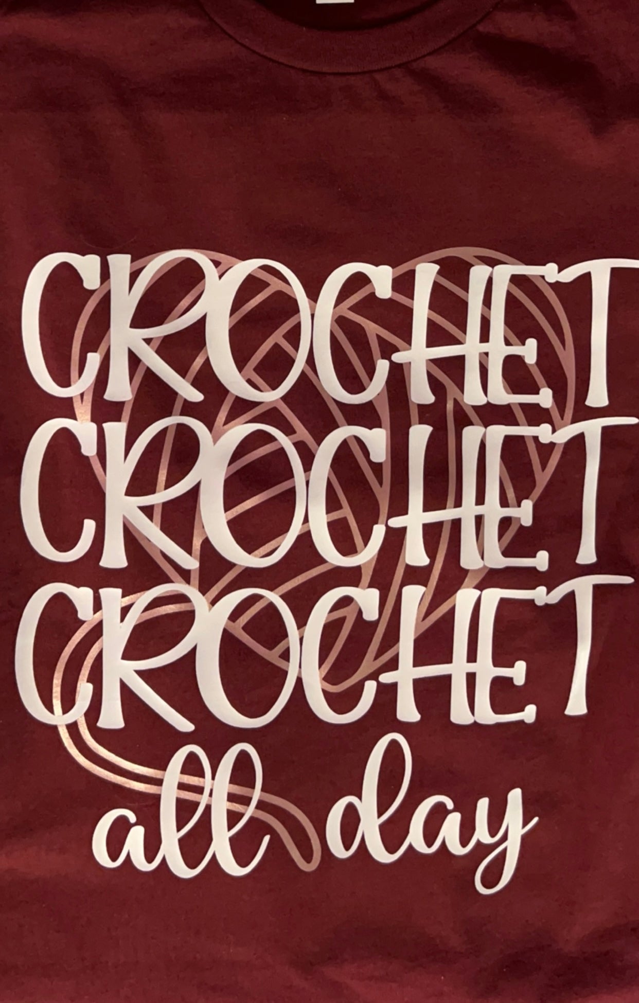 Crochet Crochet crochet all day adult t-shirt