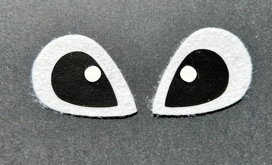 Blue Alien Felt Eyes for Crochet Plushie
