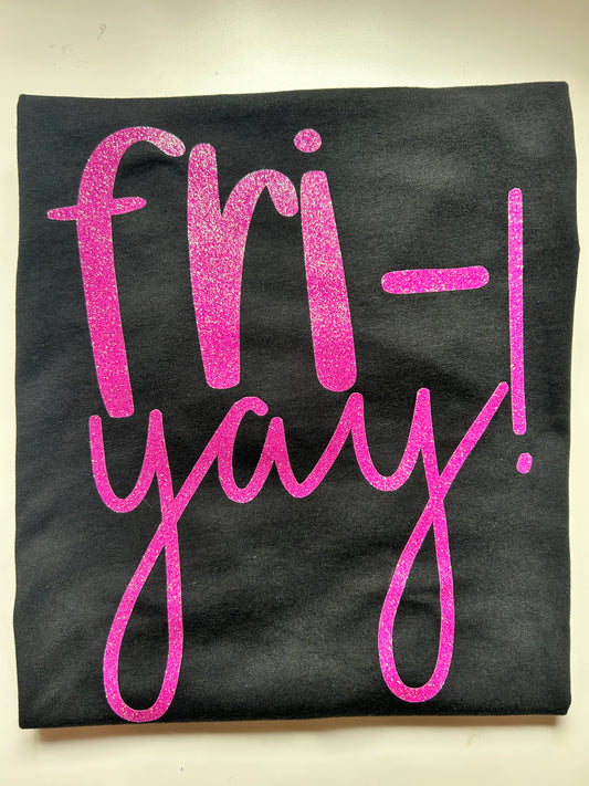 Fri-YAY Shirt – Funny Friday Graphic Tee | Weekend Vibes Bella + Canvas T-Shirt