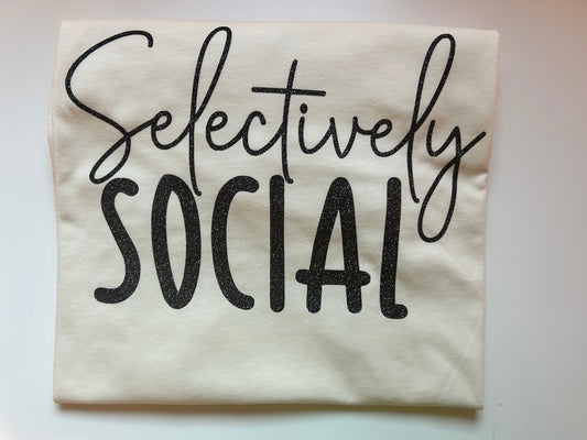 Socially Selective Shirt – Funny Introvert Tee, Sassy Graphic T-Shirt, Bella + Canvas Unisex